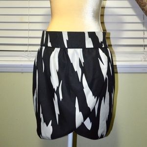 NWOT Black and White Patches Skirt